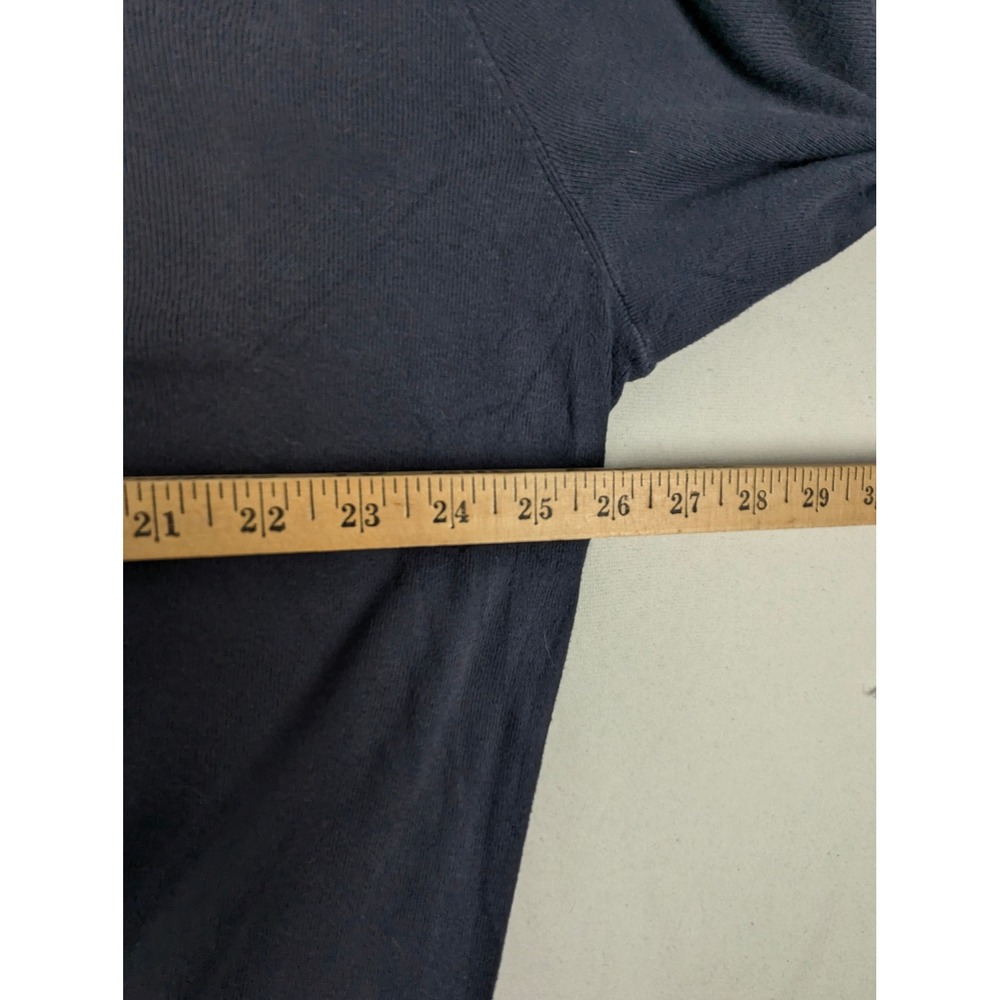 Polo Ralph Lauren Mens XXL Navy Blue Pima Cotton V-Neck Sweater Green Pony Logo - Picture 8 of 11